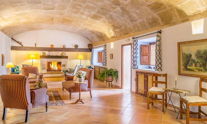Andraitx Villa | Country House 'Historica House with Pool Free Wifi' with Mountain View, Wi-Fi and Air Conditioning