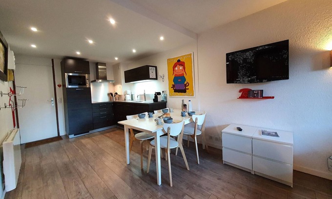 Bellentre Apartment | Cozy apartment in La Plagne - 4 pers, balcony, pets allowed