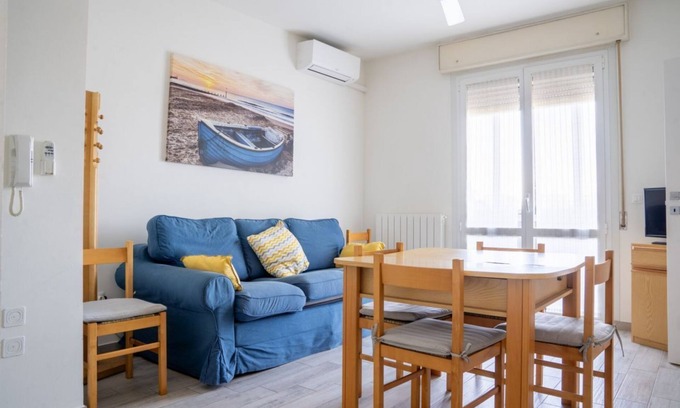 Lido Adriano Apartment | Cozy apartment of about 55 sqm, able to accommodate up to 6 people, located on the third floor of a building with a lift.The property is located in Lido Adriano, a seaside resort on the Adriatic coast and a few kilometers from Ravenna, in a well-served r