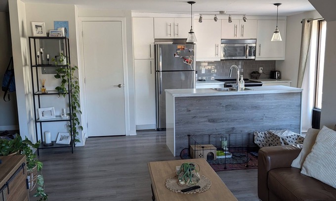 Saint-Laurent Apartment | Cozy Apartment with Large Balcony, Steps to Metro and Downtown Montreal