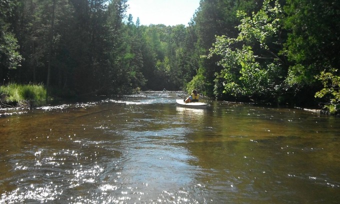 Boyne City Cabin | Cozy cottage hot tub 4 miles to Boyne mountain one mile to Boyne City