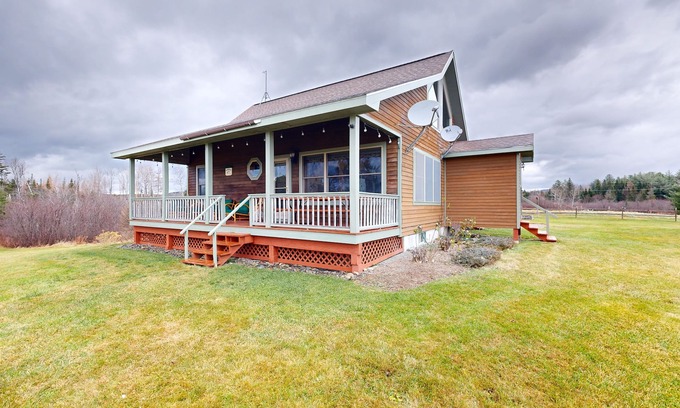 Greenville House | Cozy, dog-friendly waterfront cabin with large yard, porch, dock, & lake views