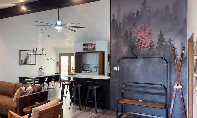 Ruidoso Cabin | Cozy nights by the fireplace + game room, pool table, games, AC and much more.