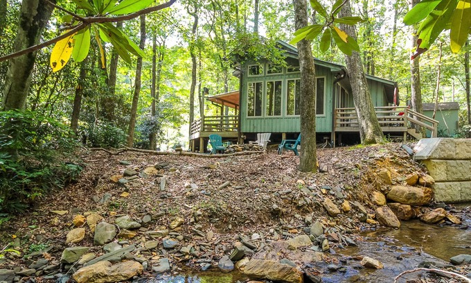 Todd Cabin | Cozy Up by the Fireplace This Fall in Your Mtn Retreat - Creekside Comfort