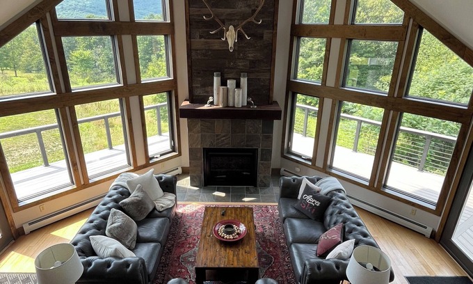 Great Valley Ski Chalet | Crazy spacious hillside ski chalet! WOW-views and expansive wraparound deck!