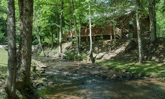 Bryson City Cabin | Creekside Cabin with covered porch only 3 miles from downtown Bryson City!