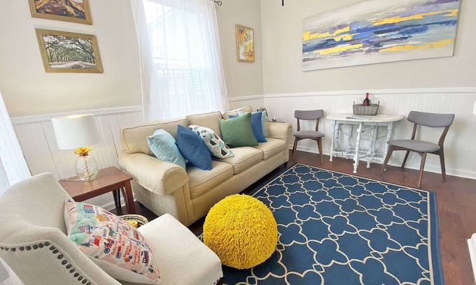 Historic District - North Cottage | Darling Downtown Cottage with Two King Beds