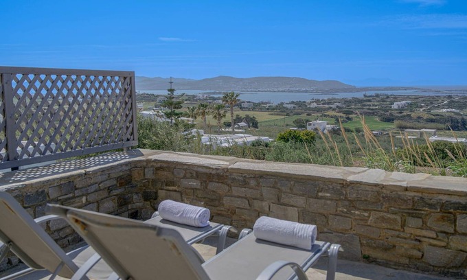 Nea Cryssi Akti Villa | Dazzling Paros Villa | 3 Bedrooms | Villa Contessa | Large Furnished Veranda.