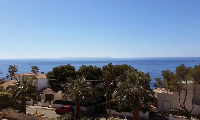 Cala Pi House | DHH with fantastic sea views, roof terrace, private pool, DSL, WiFi, air conditioning
