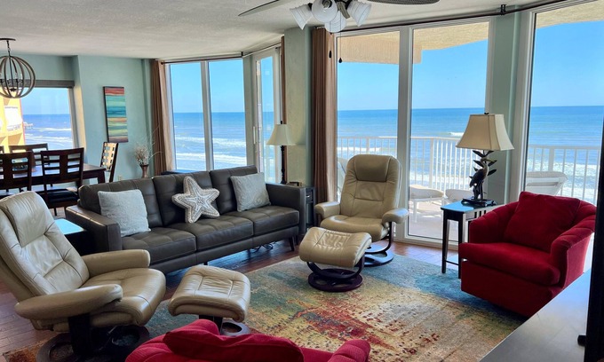 Daytona Beach Shores Condo | Direct Oceanfront 3-Bedroom #601- Beach Access and Heated Pool Open!