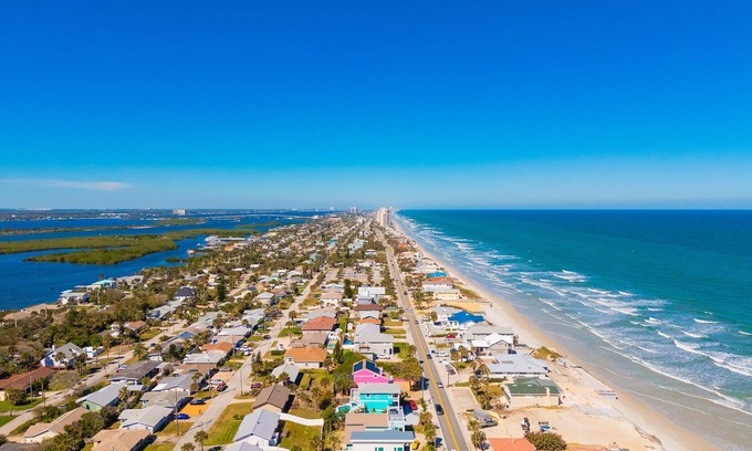 Daytona Beach Shores House | Directly Across from the Beach with Pool -"Island in the Sun"
