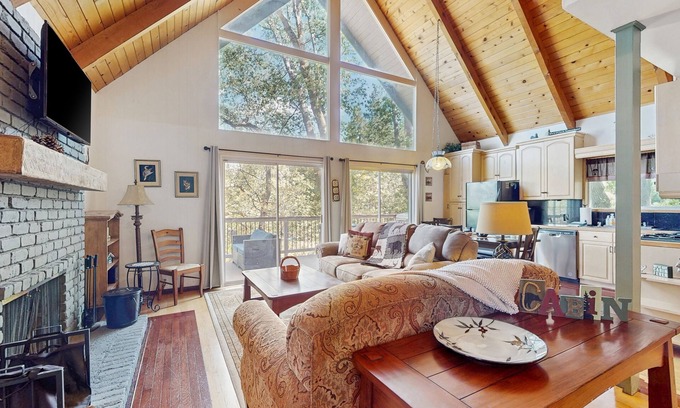 Cedar Glen House | Dog-friendly cabin with wood-burning fireplace, deck, gas grill, WiFi