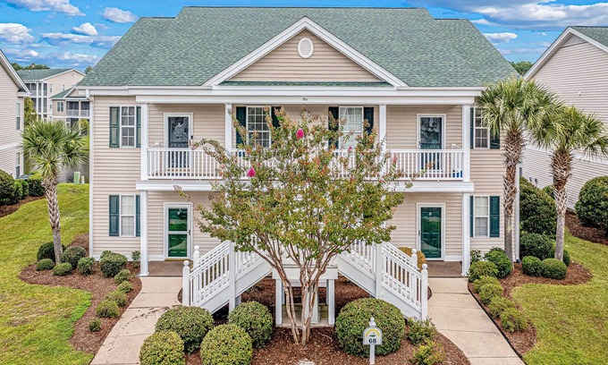 Sunset Beach Condo | Dog-friendly condo with balcony, pool access, & W/D - near beach and golf