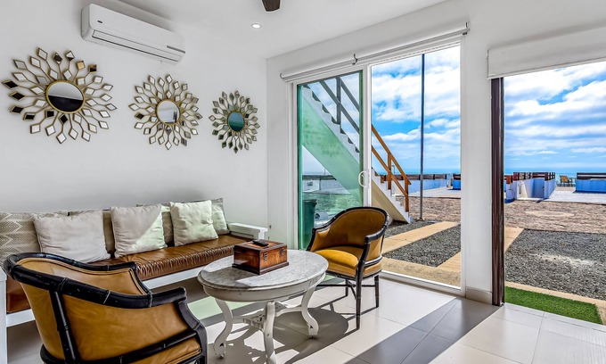 La Paloma House | Dog-friendly ocean-view retreat with pool access plus rooftop deck, AC