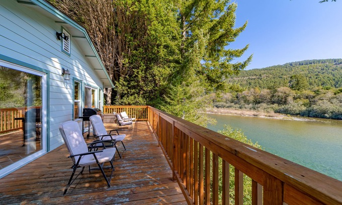 Crescent City House | Dog-friendly, riverfront home with deck, fireplace, kayaks & water access