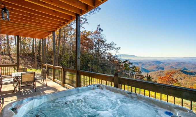 Sevierville Cabin | Dollywood Luxury Cabin | Private Pool, Hot Tub, Game Room & Theater