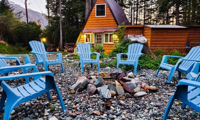 North Douglas Cabin | Douglas Island A-frame Cabin in the woods