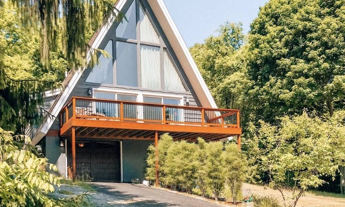 Plainwell Ski Chalet | Dreamy BOHO A-Frame | Michigan Country Side