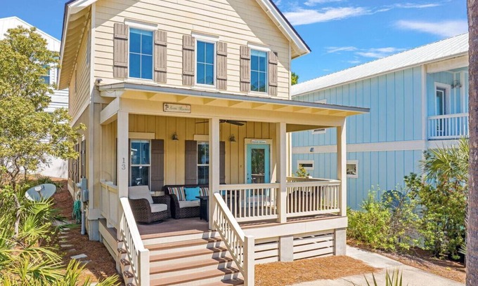 Dune Allen Beach House | Dune Allen Coastal Charm – 3BR Home Walk to Beach & Pool Sleeps 6