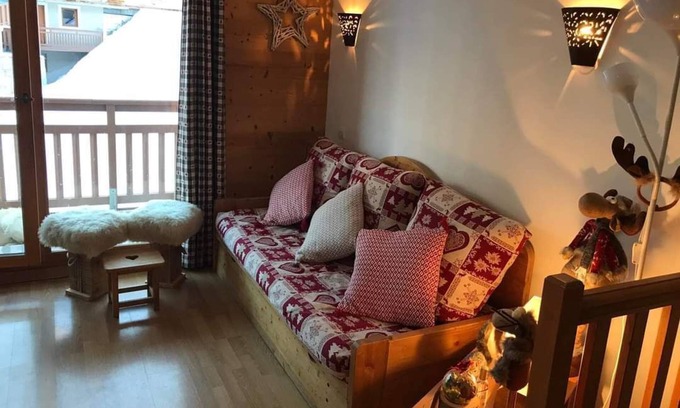 Les Sagnieres Apartment | Duplex 8 Pers Piscine et Parking Privatives à la Résidence Au Pied des Pistes