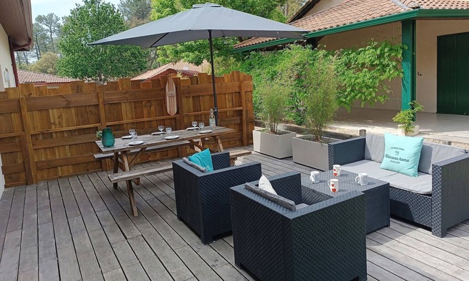 Moliets-et-Maa Apartment | Duplex House With Large Terrace And Garden