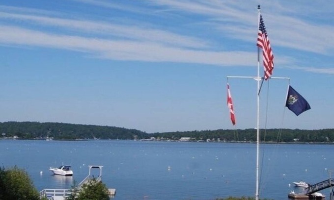 East Boothbay Condo | East Boothbay Waterfront One room Condo.Waterview from in side this room