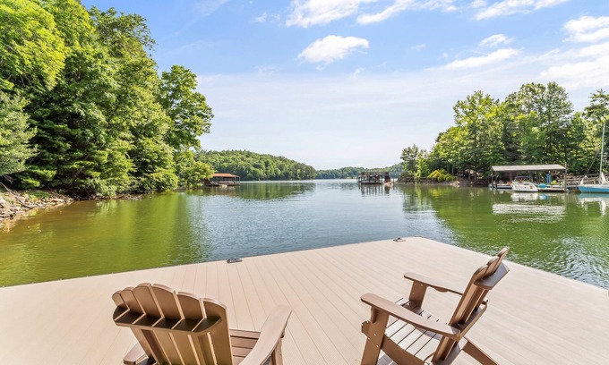Marion House | Easy Lakefront Path to Private Dock & Lake. Plenty of room for the whole family.