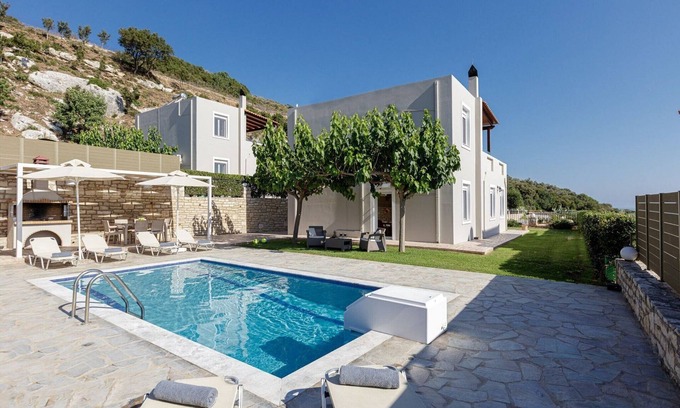 Agia Triada Villa | Elegant Crete Villa | Villa Royce | 3 Bedrooms | Private Pool | Amazing Views.