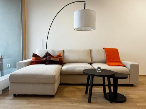 Smichov Apartment | Elegant Prague Flat with Balcony, Workspace, Garage