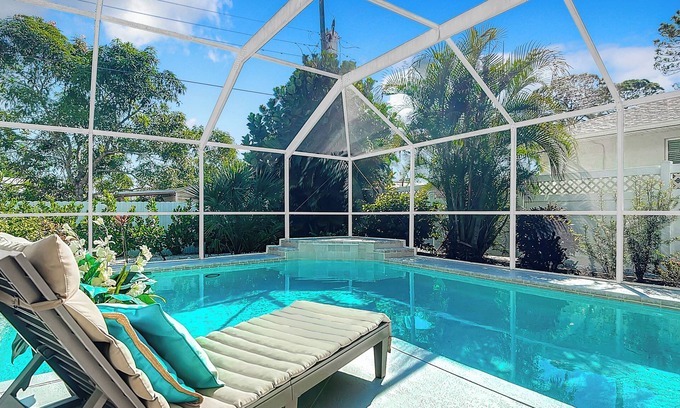 Naples Park House | Epic Arcades Heated Pool Home by Beach & Mercato