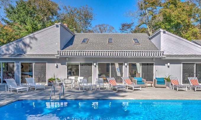 Tuckahoe House | Escape and enjoy a peaceful vacation at this Southampton Estate with Pool.