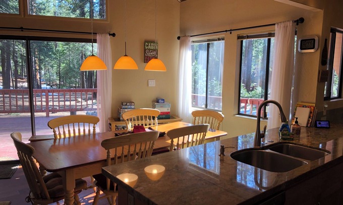 Arnold House | Escape to Big Trees Cabin: Your Serene Retreat Amidst Nature's Splendor.