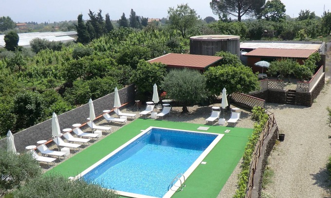 Santa Venerina House | Etna-View Villa with Garden and Pool