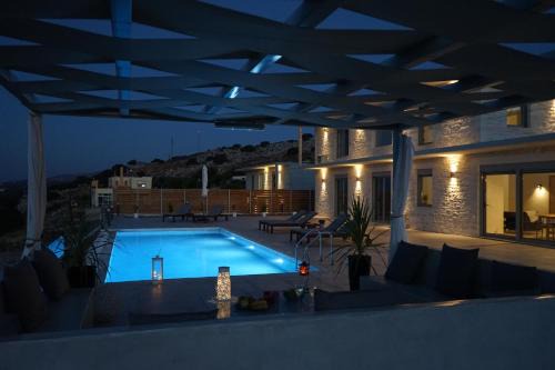 Atsipópoulon Villa | Eva Villas West with infinity pool & and panoramic sea view