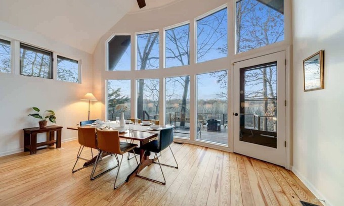 Shepherdstown House | Exclusive Wooded Chalet w Magnificent River Views