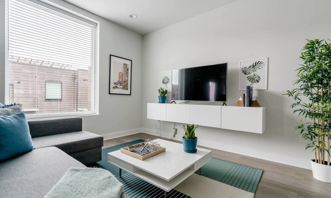 East Cesar Chavez Condo | Fabulous and Brand New Downtown Condo with free parking and gym