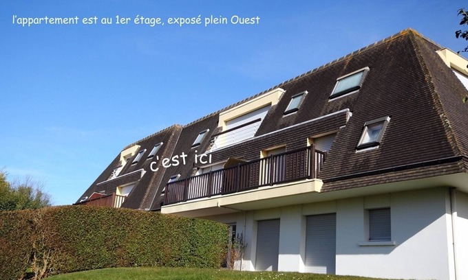Saint-Regnobert-de-la-Cote-de-Nacre Apartment | Family F2 apartment (42m2), facing west, quiet, 50 m from the sea