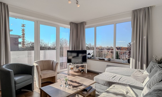 Horumersiel Apartment | Ferienwohnung mit ca. 58 qm für bis zu 4 Personen mit Balkon