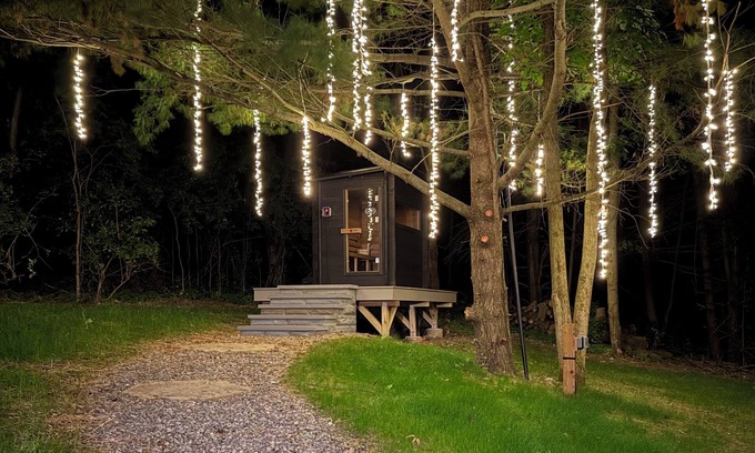 Alpine Cabin | Finger Lakes Luxury Couples Retreat with Sauna, Hot tub and Cold Plunge