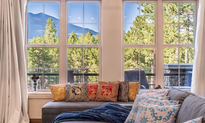 Flagstaff House | Flagstaff Retreat w/Mountain Views: Fire Pit, Hot tub, Fireplace, Near Snowbowl