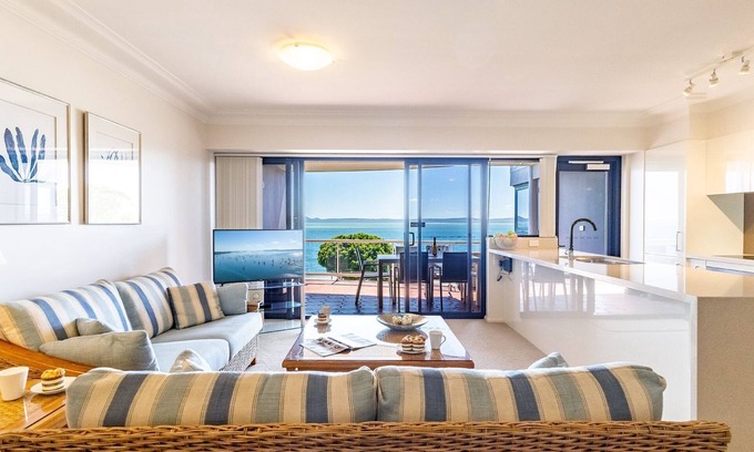 Nelson Bay Apartment | Florentine, 14/11 Columbia Cl - – AIRCON, WIFI, UNSURPASSED WATER VIEWS