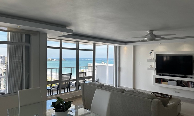 Isla Verde Condo | Forever beach and sunset views from this elegant 18th floor OCEANFRONT condo