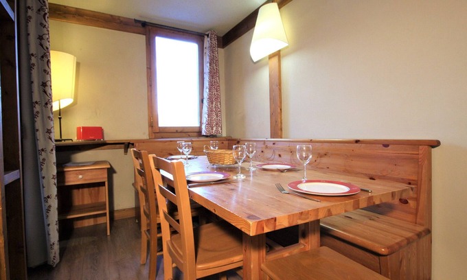 Montchavin Apartment | Renovated apartment near center, 2 bedrooms, 6 people, balcony, ski lockers