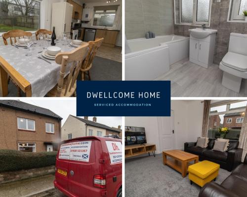West Boldon House | Free Parking, Ideal for long term contractor, etc stays, Fast WIFI, 3 miles 7 mins drive to Nissan, 15 mins to Sunderland Newcastle, Regular Housekeeping Options - Dwellcome Home Ltd 3 DOUBLE Bedroom House Boldon - see our site for assurance