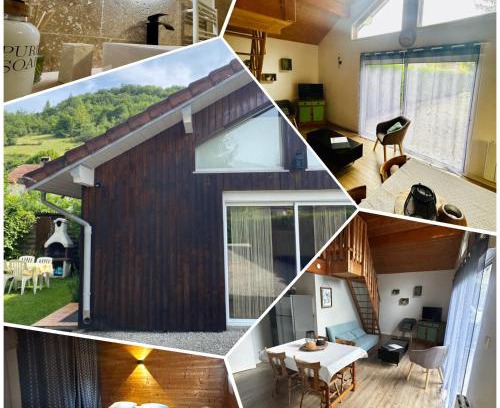 Montgesoye Ski Chalet | Gîte du Moulin - confort et nature - 2 chambres avec jardinet à Montgesoye, vallée de la Loue