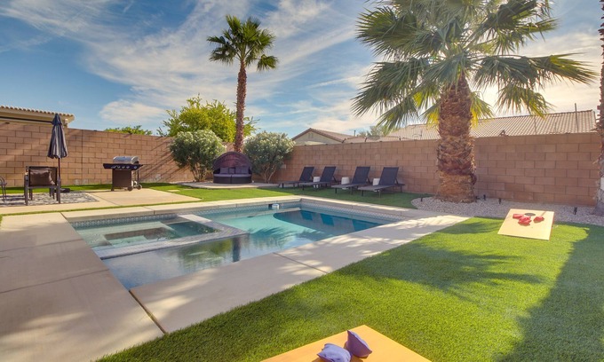 Terra Lago House | Game Room, Hot Tub & Gas Grill: Chic Indio Oasis!