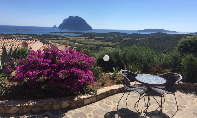 Porto San Paolo House | Garden level with large outdoor areas/fantastic 180-degree sea view