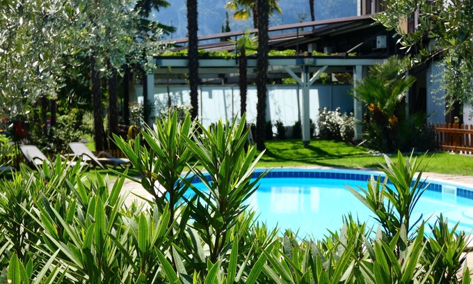 Riva del Garda Condo | Garden Pool Residence Villa degli Aranci-Trilocale Deluxe-100 from the beach