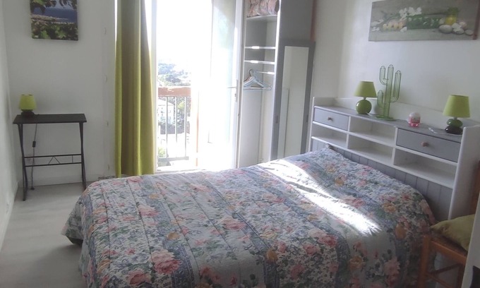 Perpignan Apartment | Gd T2, mountain and sea view, near shops, free parking, bus
