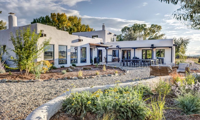 Taos House | Gem Hacienda - Taos, NM - Luxe Private Home -9 bedrooms- Sleeps 30 - Book Now!